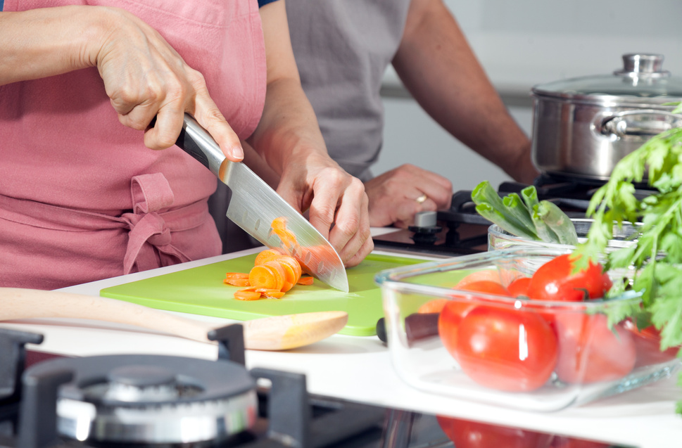 Cooking lesson,group, hands close-up